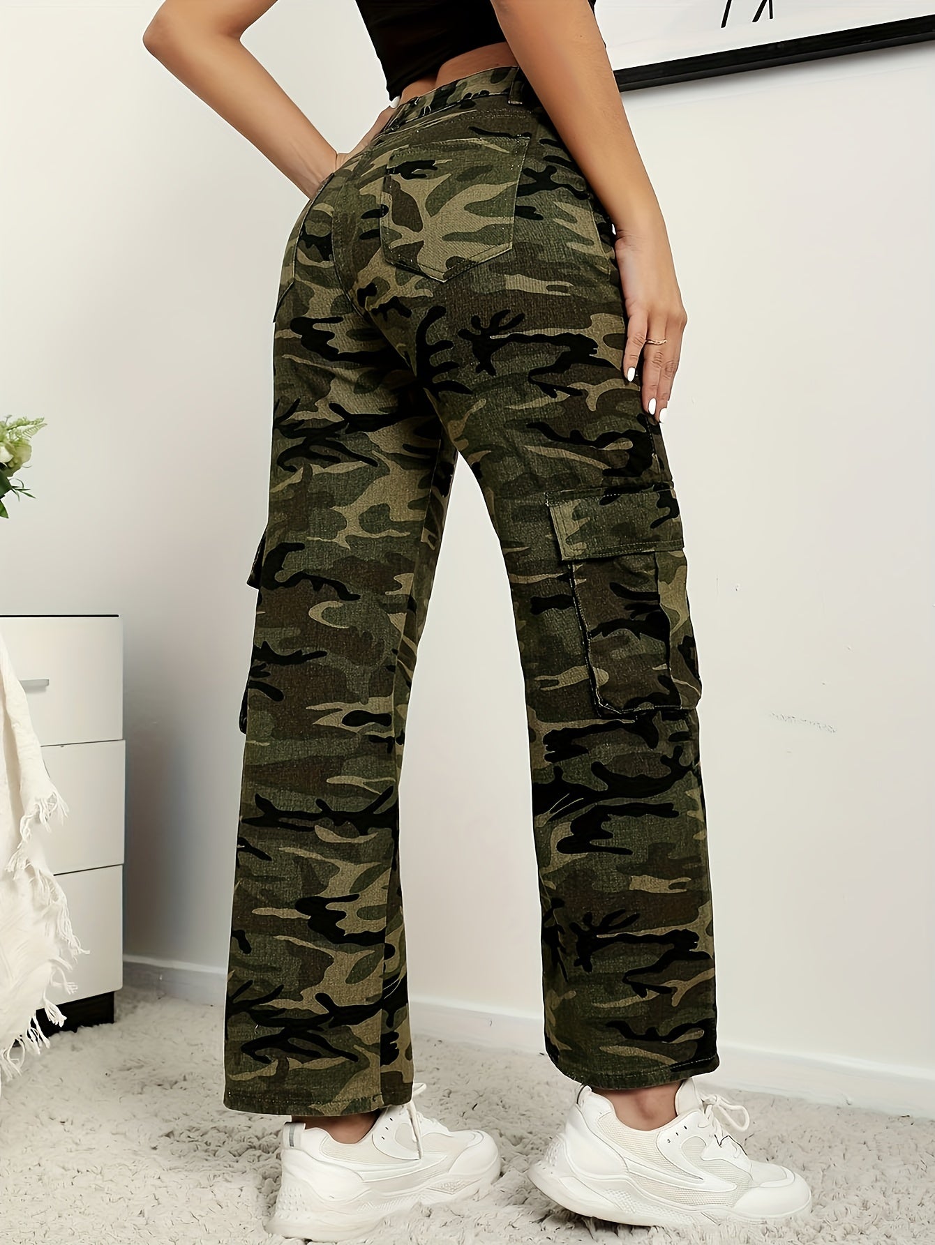 Y2K Camo Cargo Pants Vintage Style Women's Denim Jeans