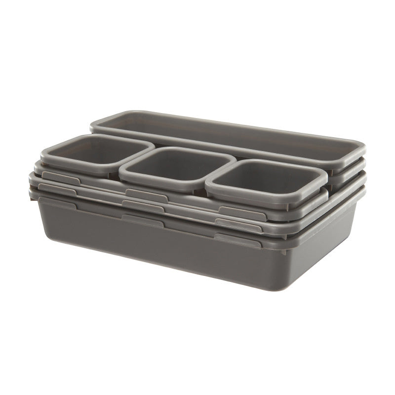 Desk Drawer Organizer Set of 8 - Office Bathroom Kitchen Makeup