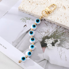 Boho Rainbow Evil Eye Beads Keychain Key Ring Lucky Eye Bag Car Accessories