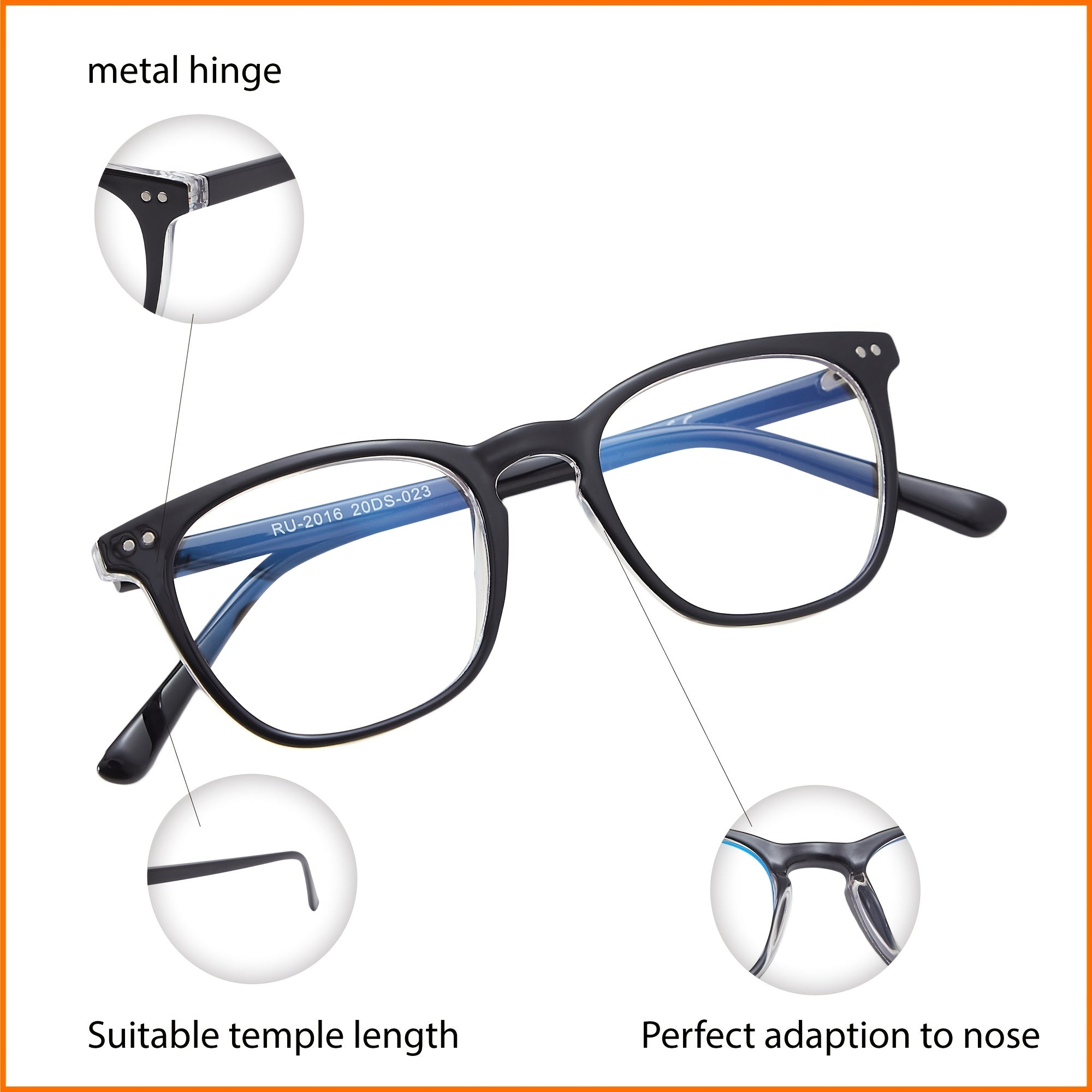 EYEGUARD 2 Pack Square Light Glasses