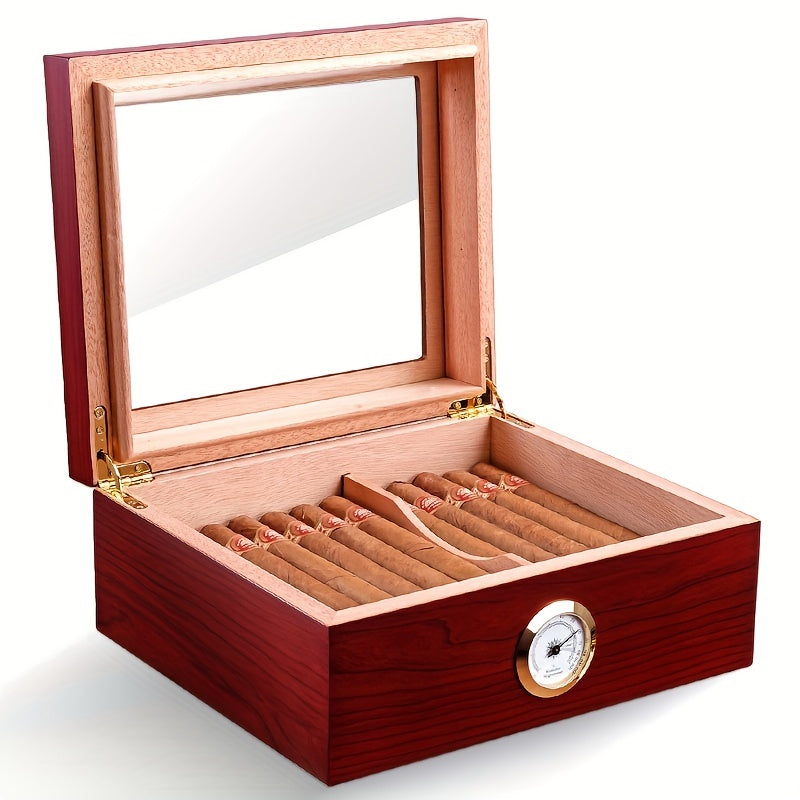 Large Capacity Men's Cigarette Box - Holds up to 50 Cigars