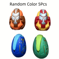 Easter Dinosaur Eggs 7-Piece Transforming Robot Toy Set
