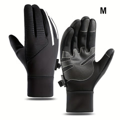 Winter Cycling Gloves Waterproof Non-slip Touchscreen Plush Windproof