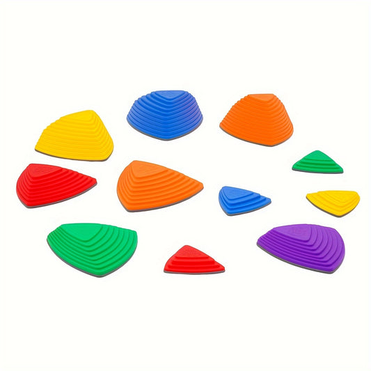 12pcs Anti-Skid Stepping Stones Set for Indoor & Outdoor Fitness