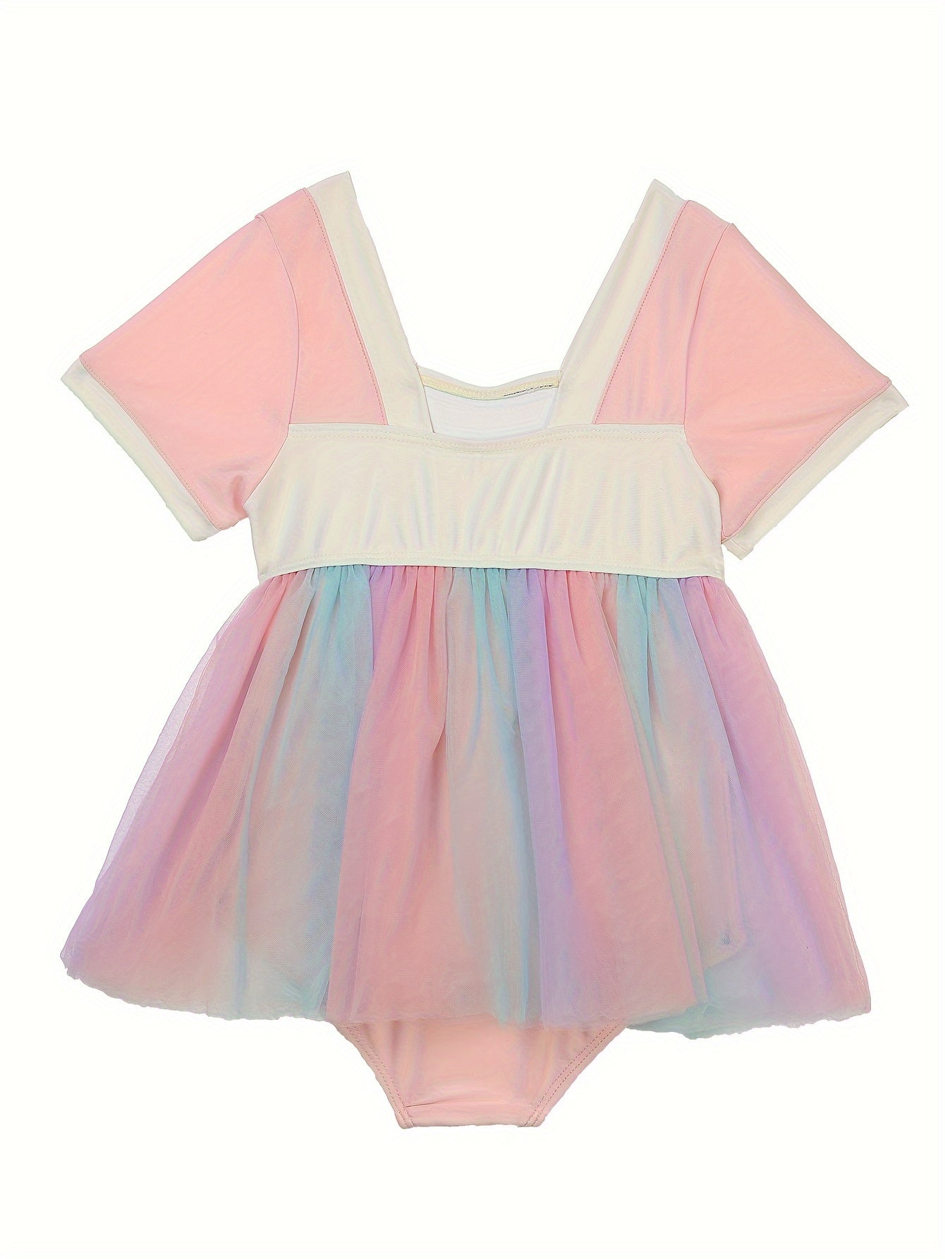 Hanfu Style Flower Graphic 1-Piece Bathing Suit for Girls