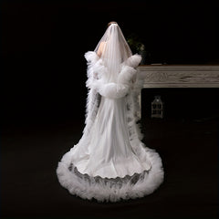 Elegant Long Train Veil for Brides at Weddings