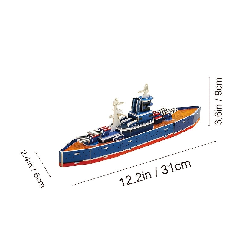 Warship 3D Model Puzzle DIY Toy Fun Toys for Kids