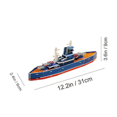Warship 3D Model Puzzle DIY Toy Fun Toys for Kids