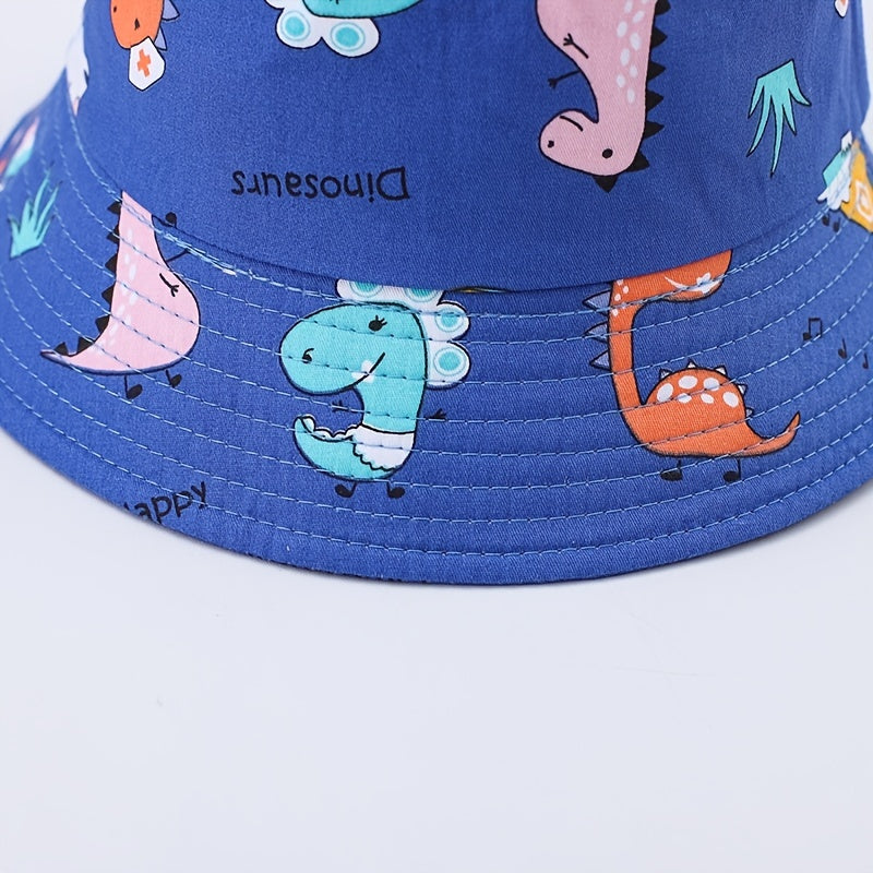 Casual Dino Print Fisherman's Hat Bucket Hat Sun Protection