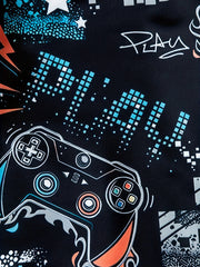 Stylish Gamepad 3D Print Boys Hoodie Top for Kids