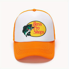 Fish Print Mesh Trucker Baseball Cap Sunshade Dad Hat