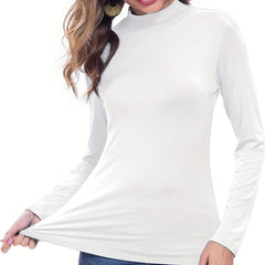 Women's Mock Neck Thermal Underwear Top