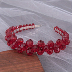 Crystal Beads Hair Hoop Headdress Bridal Wedding Veil Dress