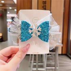 Princess Bow Mesh Crystal Hair Clip Sweet Hairpin