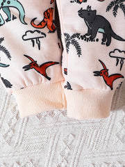 Baby Boy Dinosaur Full Print Sweatshirt Trousers Set
