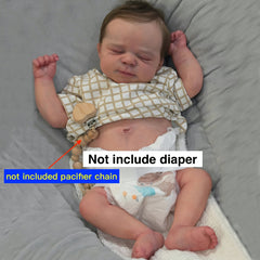 19 Inch Reborn Baby Doll Full Vinyl with Visible Veins Playful Bath Toy