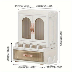 Kitchen Condiment Storage Cabinet Chopsticks Holder Countertop Seasoning Rack