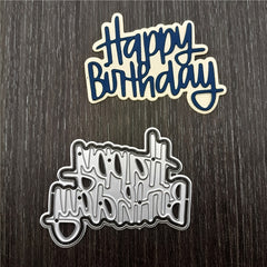 1pc Happy Birthday Cutting Dies DIY Metal Carbon Steel Mold
