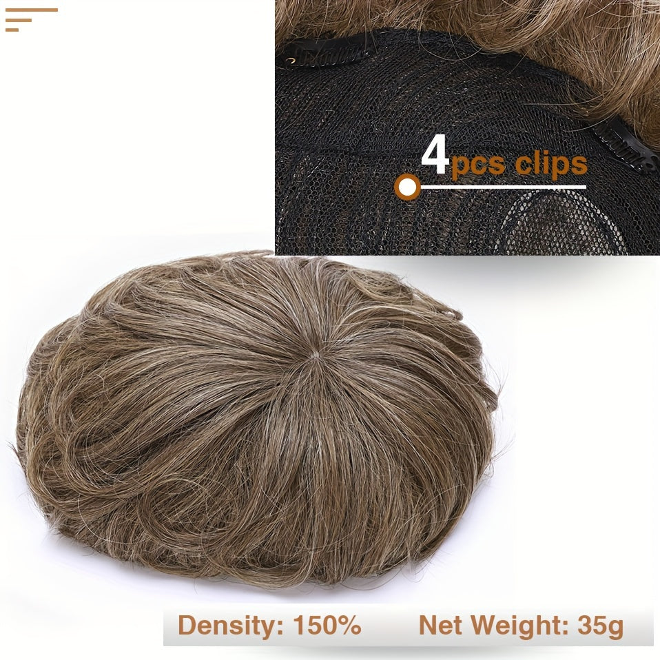 Natural 16x19 Lace Front Human Hair Topper for Men
