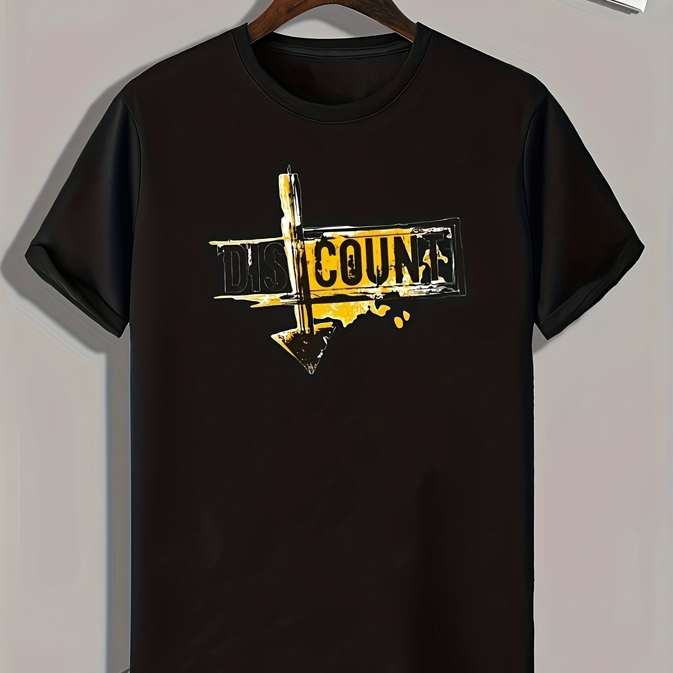 Pattern Print Men's Comfy Sports T-shirt Graphic Tee for Fitness Activities