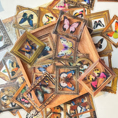 Vintage Butterfly Frame Stickers for DIY Albums & Journals