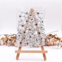 Flower Background Transparent Stamp Silicone Stamp Craft DIY Card Decoration