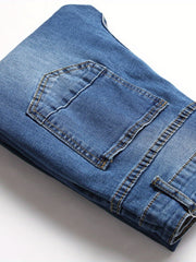 Slim Fit Ripped Jeans Mens Distressed Denim Pants Spring Summer