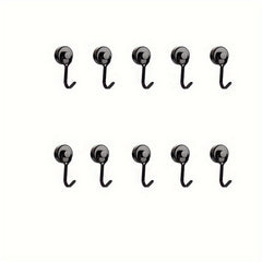 10pcs Silver Magnetic Hook Powerful Magnet Easy Installation Rust resistant