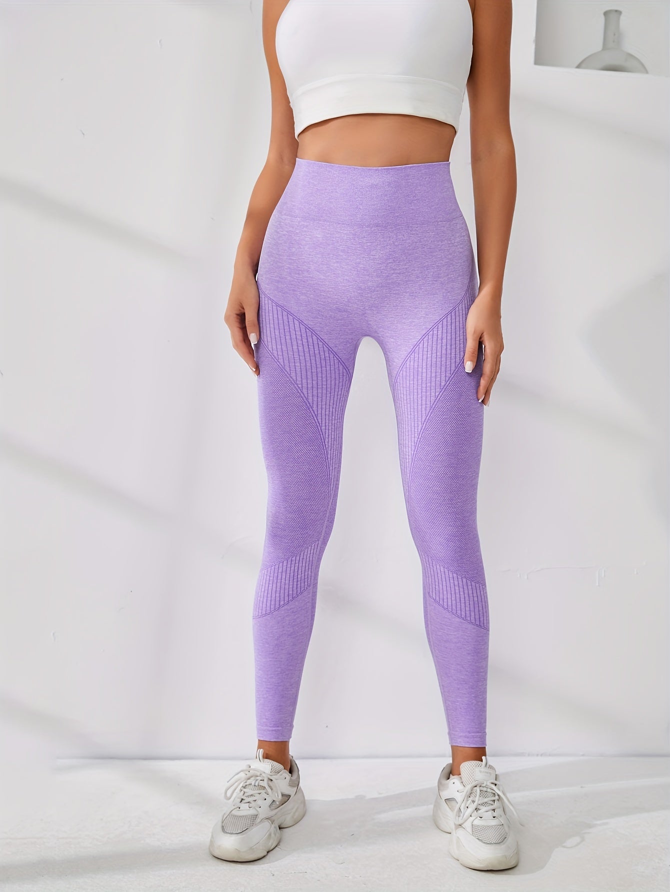 High Waist Yoga Leggings Slim Fit Sports Pants Women's Activewear