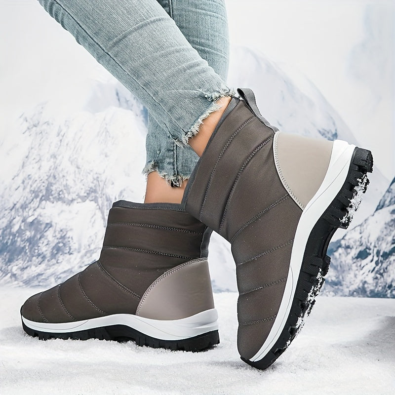 Non Slip Thickened Medium Tube Snow Boots Velvet Warm Shoes