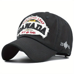 Canada Embroidered Cotton Baseball Cap Sunscreen Trucker Hat Hip Hop Cap