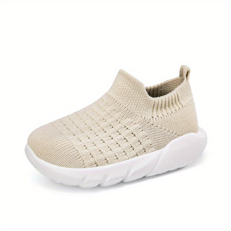 Kids Boys Solid Running Shoes Breathable Anti Skid Slip On Shoes