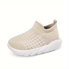 Kids Boys Solid Running Shoes Breathable Anti Skid Slip On Shoes
