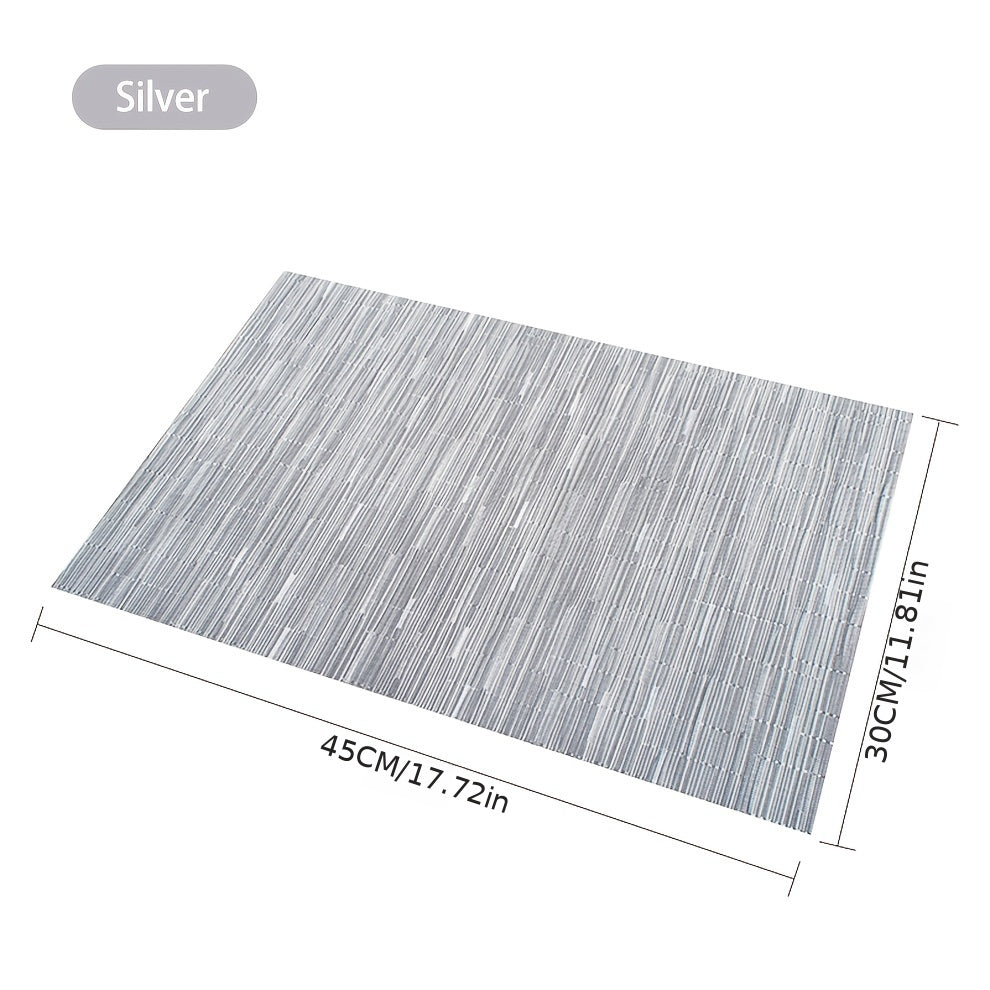 4pcs Bamboo Table Placemats Non Slip Heat Resistant Easy to Clean