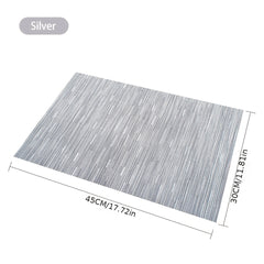 4pcs Bamboo Table Placemats Non Slip Heat Resistant Easy to Clean