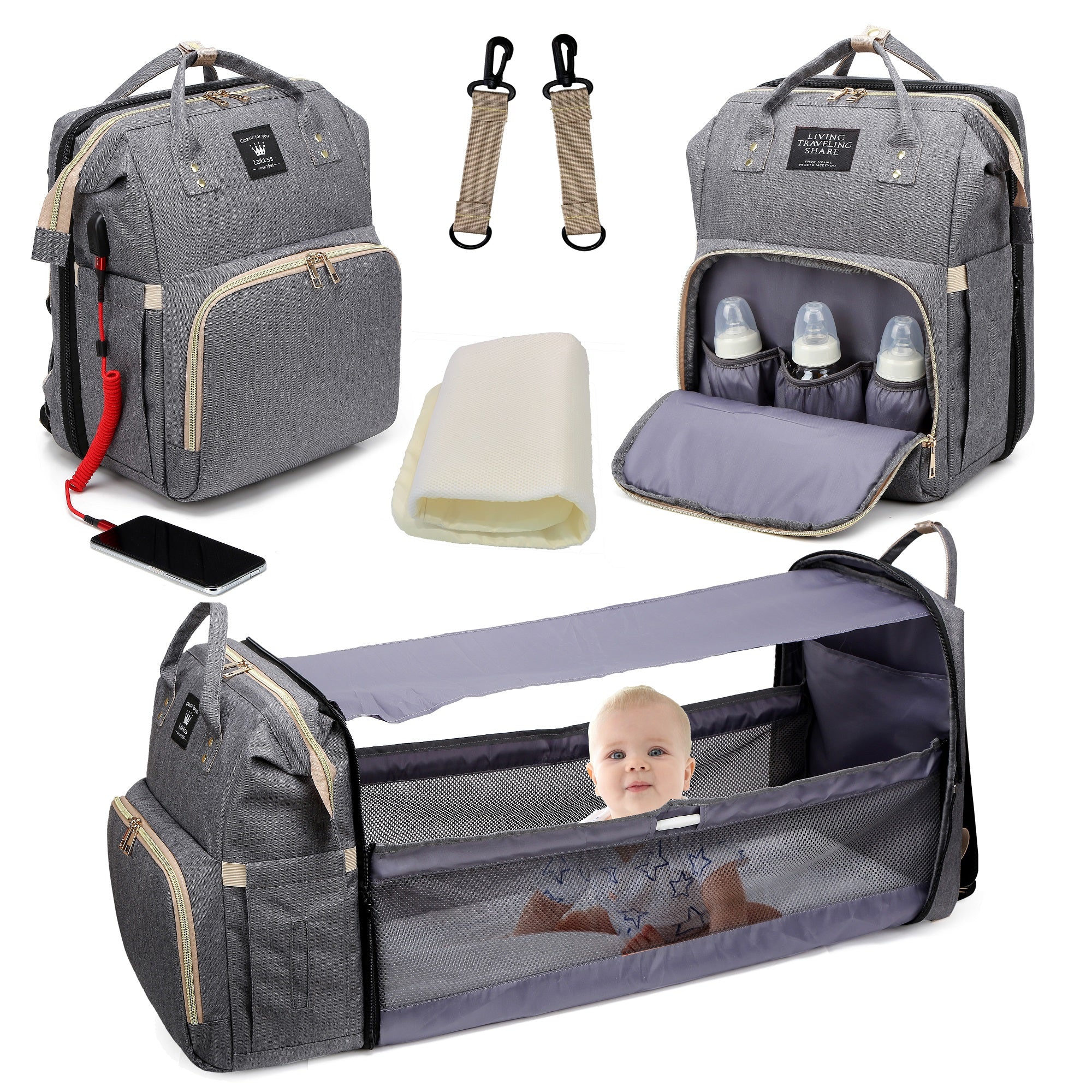 Large Capacity Diaper Baby Bag Backpack for Baby Care
