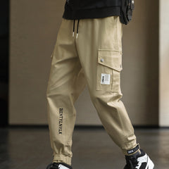 Men's Drawstring Cargo Pants Big Pockets