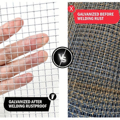 1pc 2 54 10 Hardware Cloth 19x19 68ft Welded Galvanized Wire Fence