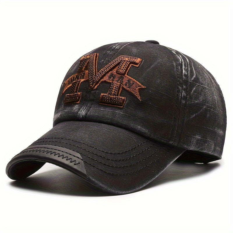 Letter Embroidery Baseball Cap for Men's Outdoor Activities