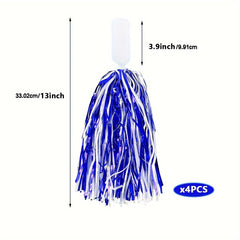 4pcs PET Cheering Pom Poms Dancing Supplies