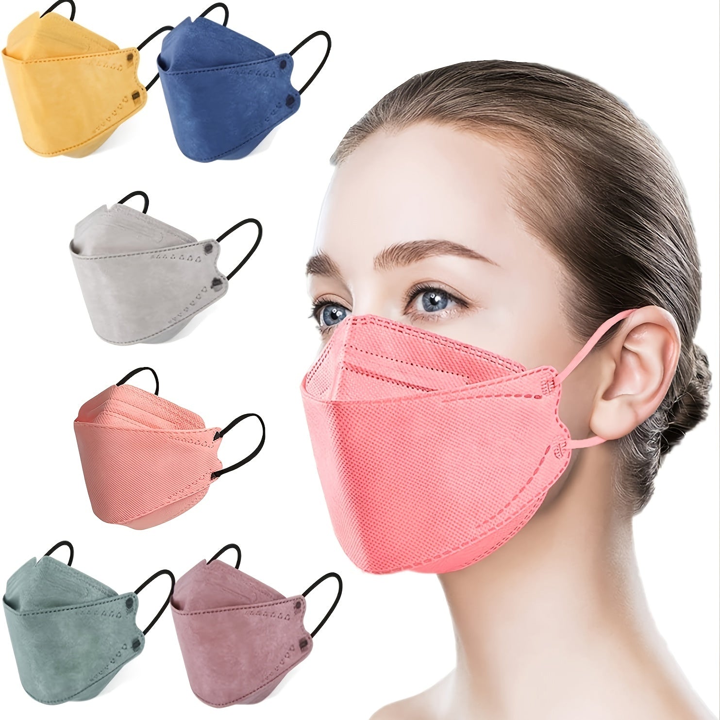 60pcs KF94 Face Masks 4 Layer Disposable Safety Protection for Adults