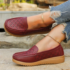 Women's Hollow Out Flat Loafers Slip On Flats