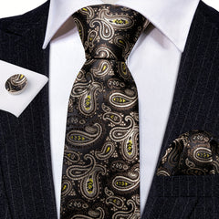 Barry Wang Paisley Jacquard Tie Set