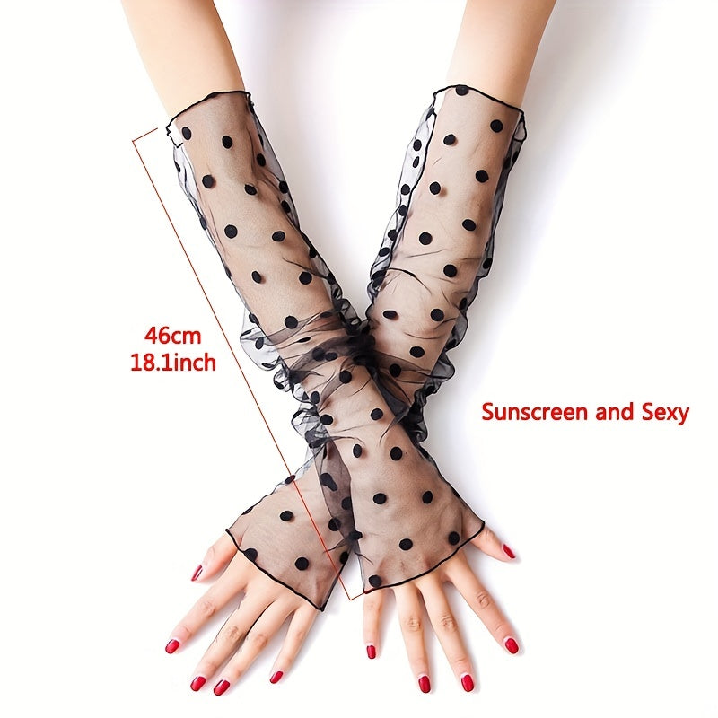 Breathable Fingerless Gloves UV Protection Sleeves For Women