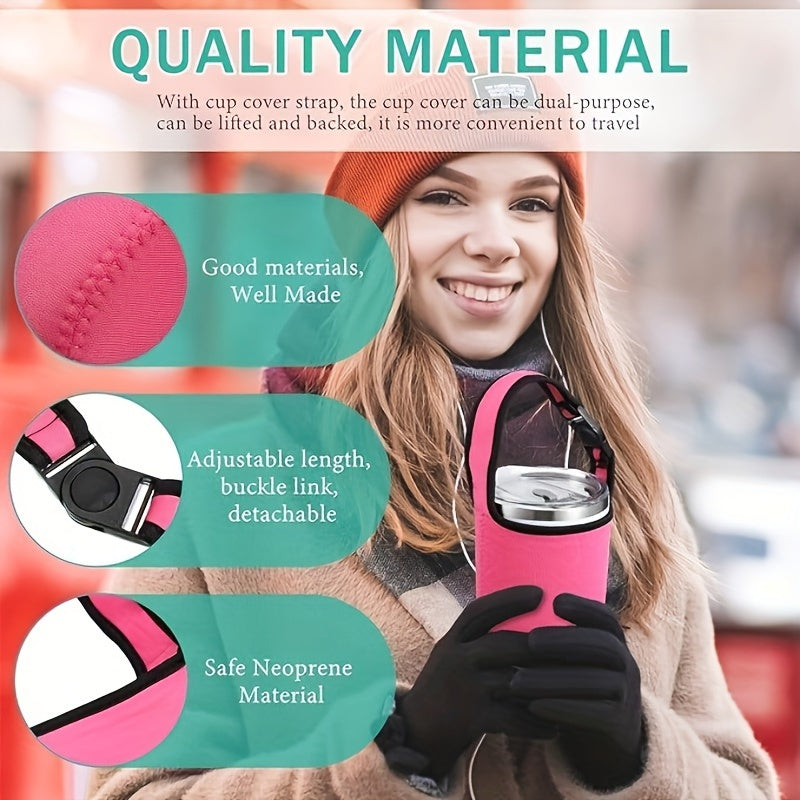 Cup Carrier Sleeves With Handle For 30oz Tumbler Insulated Cup Holder