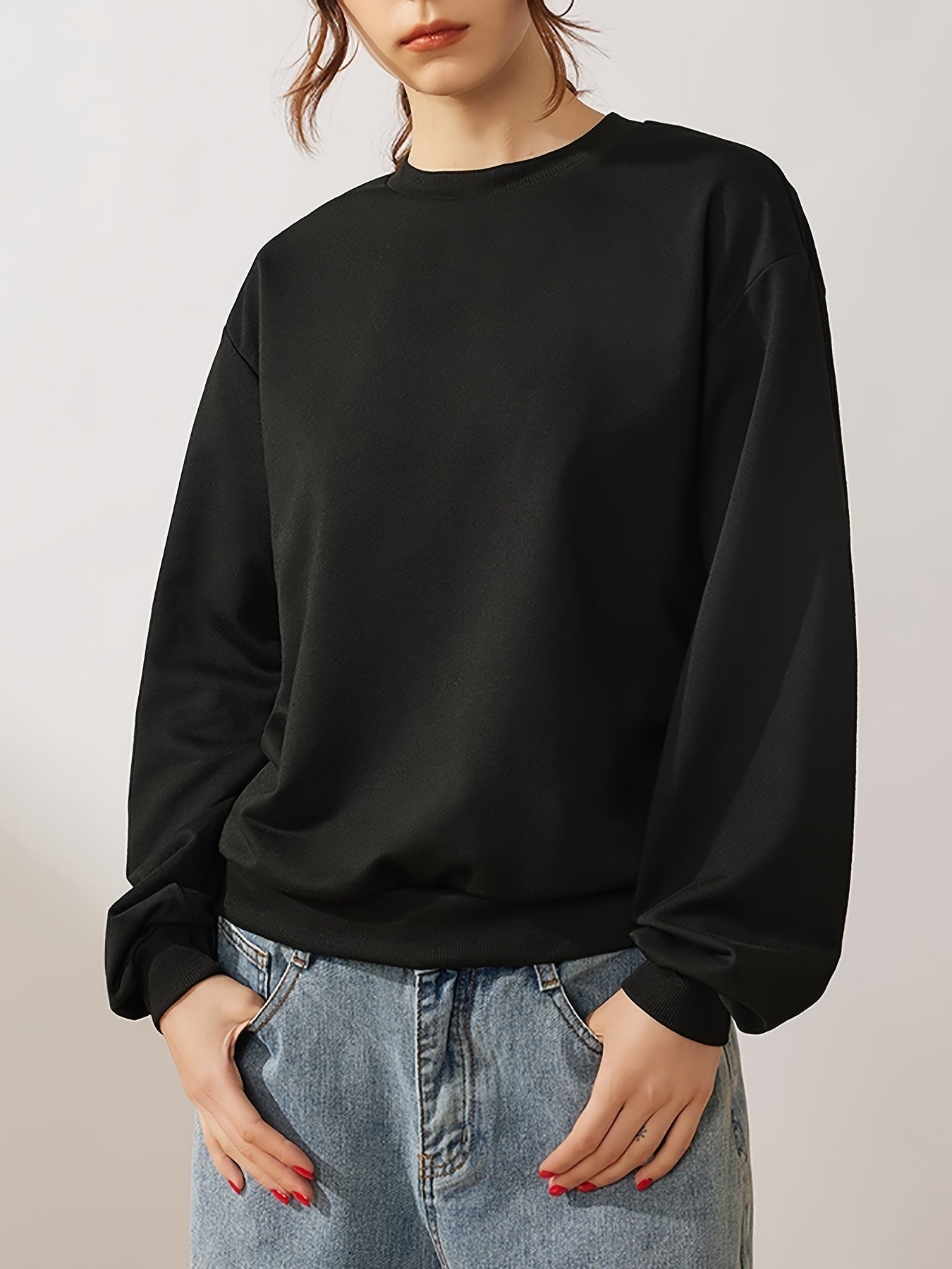 Casual Loose Long Sleeve Sweatshirt Pullover