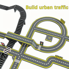 Road Train Track Magnetic Tile Building Blocks City Traffic Toy