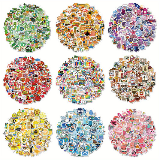 1000pcs Cartoon Colorful Doodle Stickers Water Cup Notebook Journal Decoration