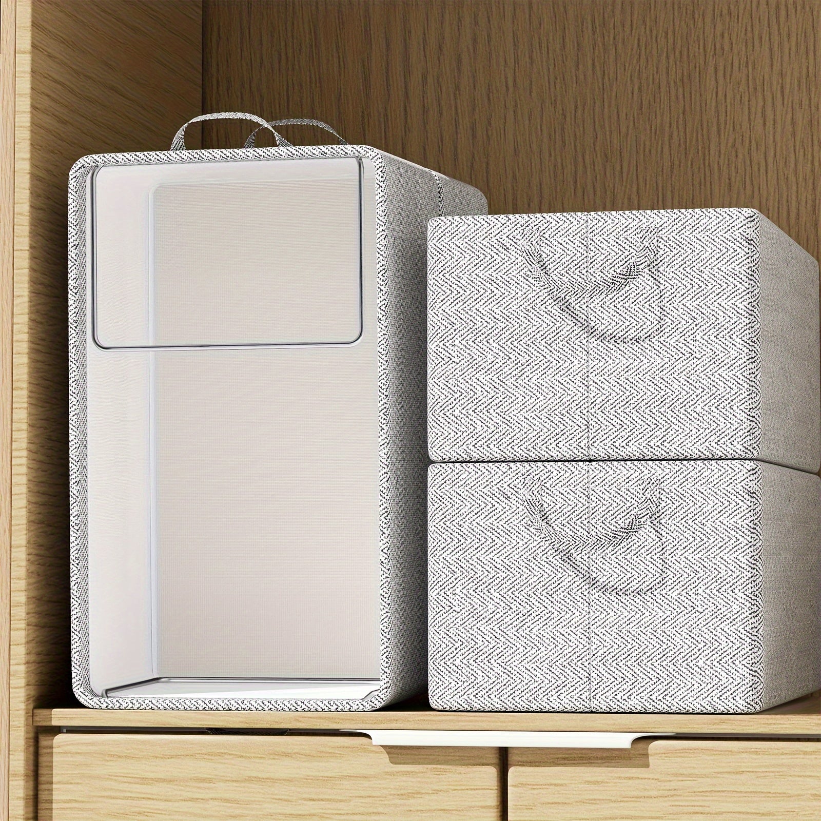 Non-Woven Storage Basket Durable Storage Box Large Capacity for Underwear Socks