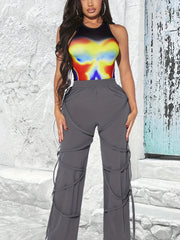 Colorful Print Tank Top Women's Sleeveless Top